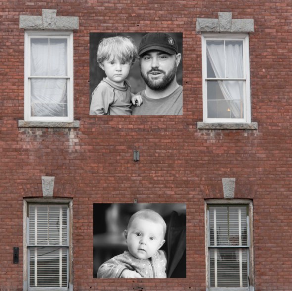 This is roughly what it will look like, using some of Rob's family as models.